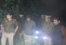 जंगल में गोकशी की तैयारी कर रहे बदमाशों से पुलिस की मुठभेड़