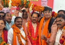 पूरनपुर में भाजपा जिला अध्यक्ष का भव्य स्वागत